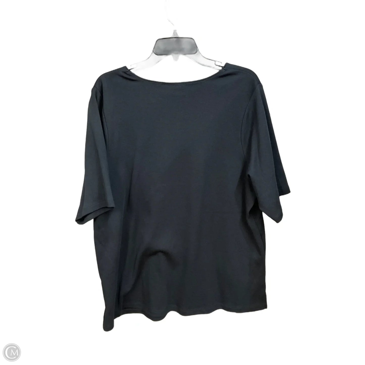 Top Long Sleeve Basic By Quaker Factory In Black, Size: 1x