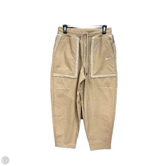 Athletic Pants By Nike Apparel In Tan, Size: M