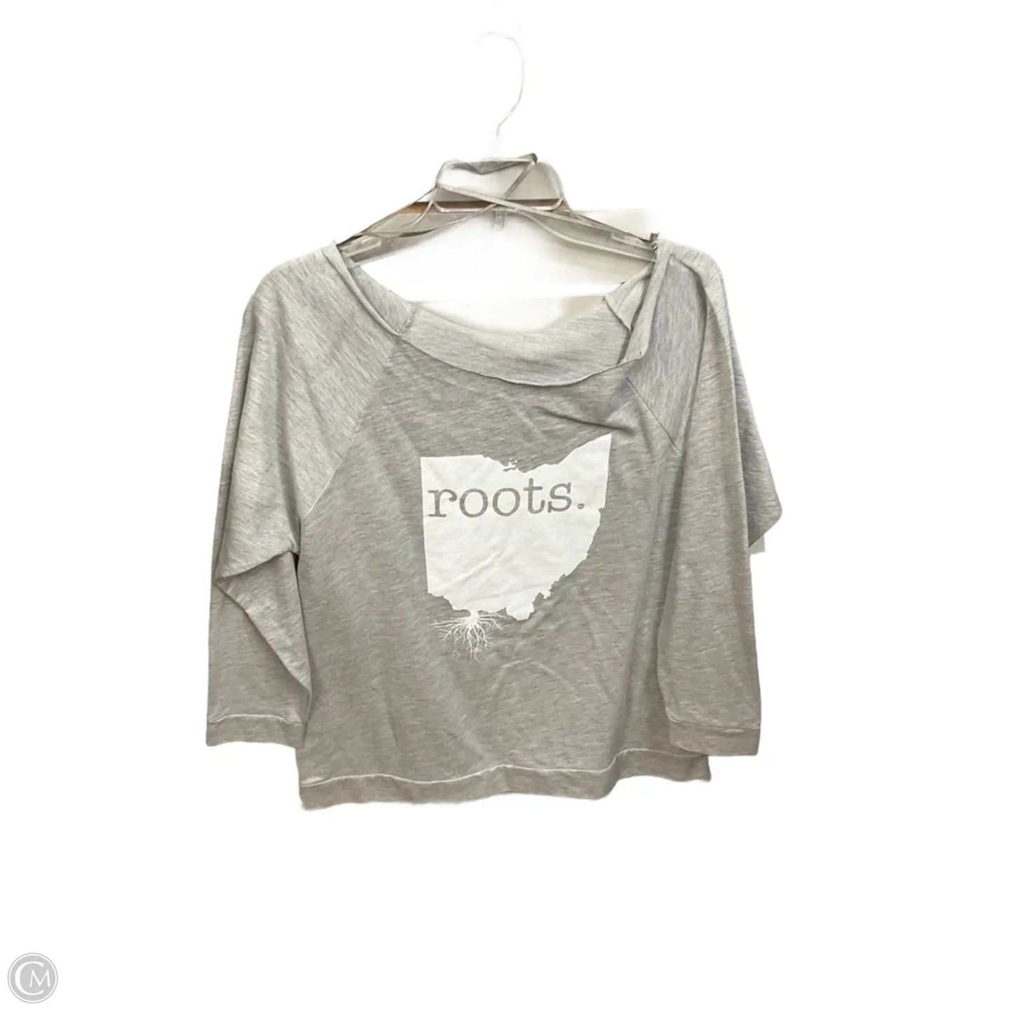 Top Long Sleeve Basic By Clothes Mentor In Grey, Size: Xl