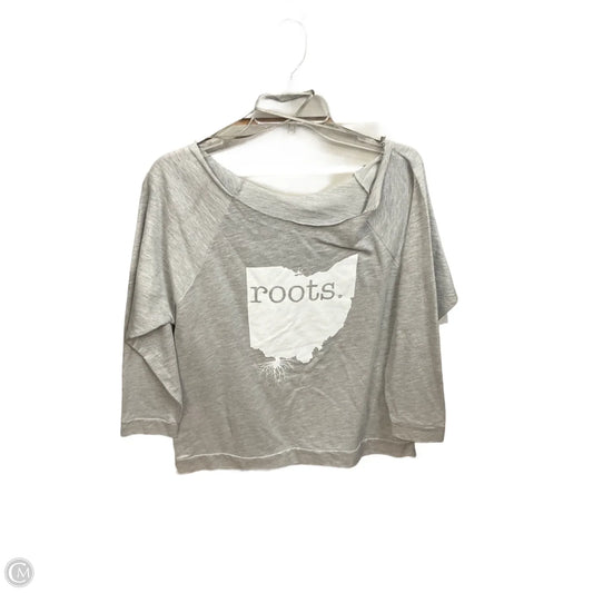 Top Long Sleeve Basic By Clothes Mentor In Grey, Size: Xl