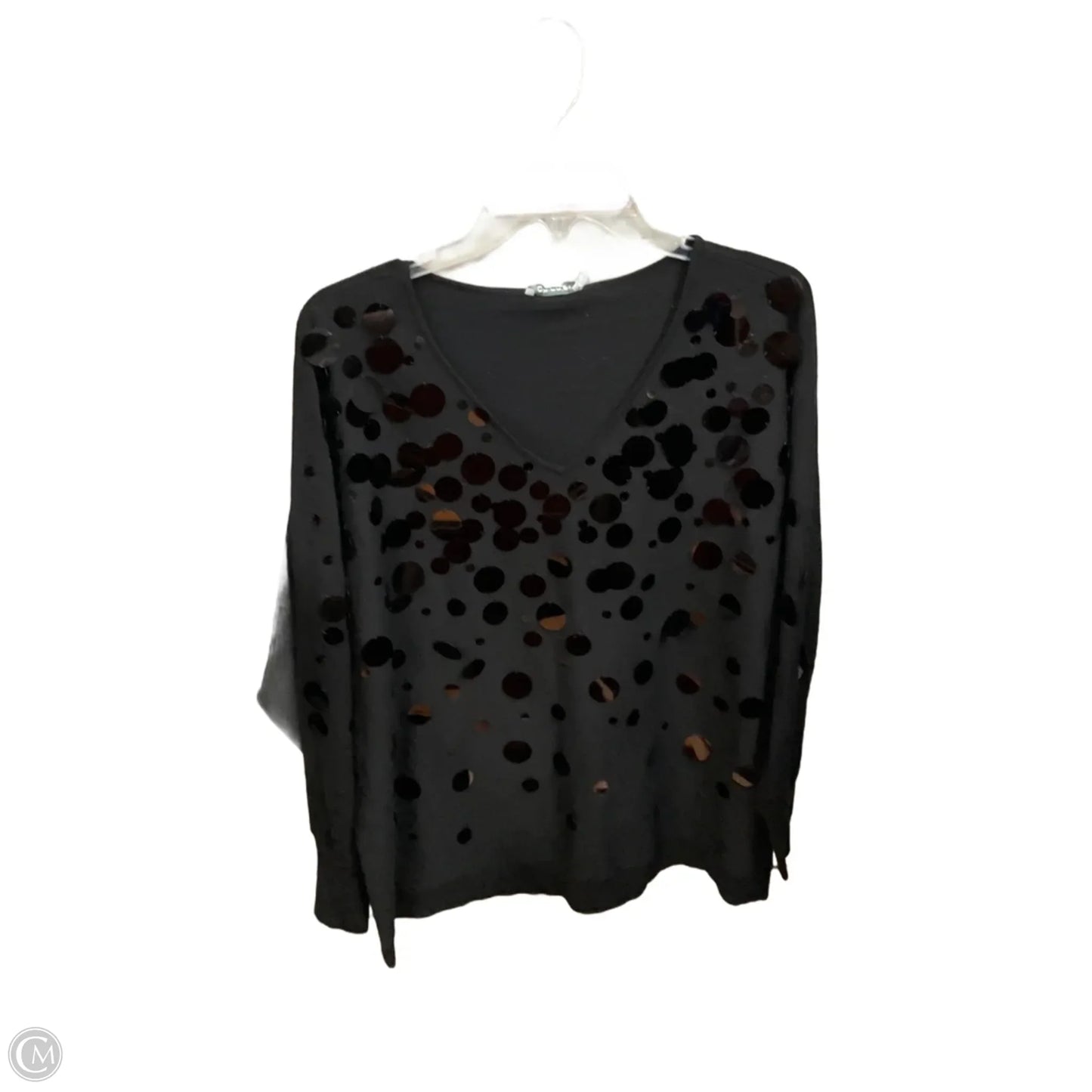 Top Long Sleeve Basic By Chicos In Black, Size: Xl