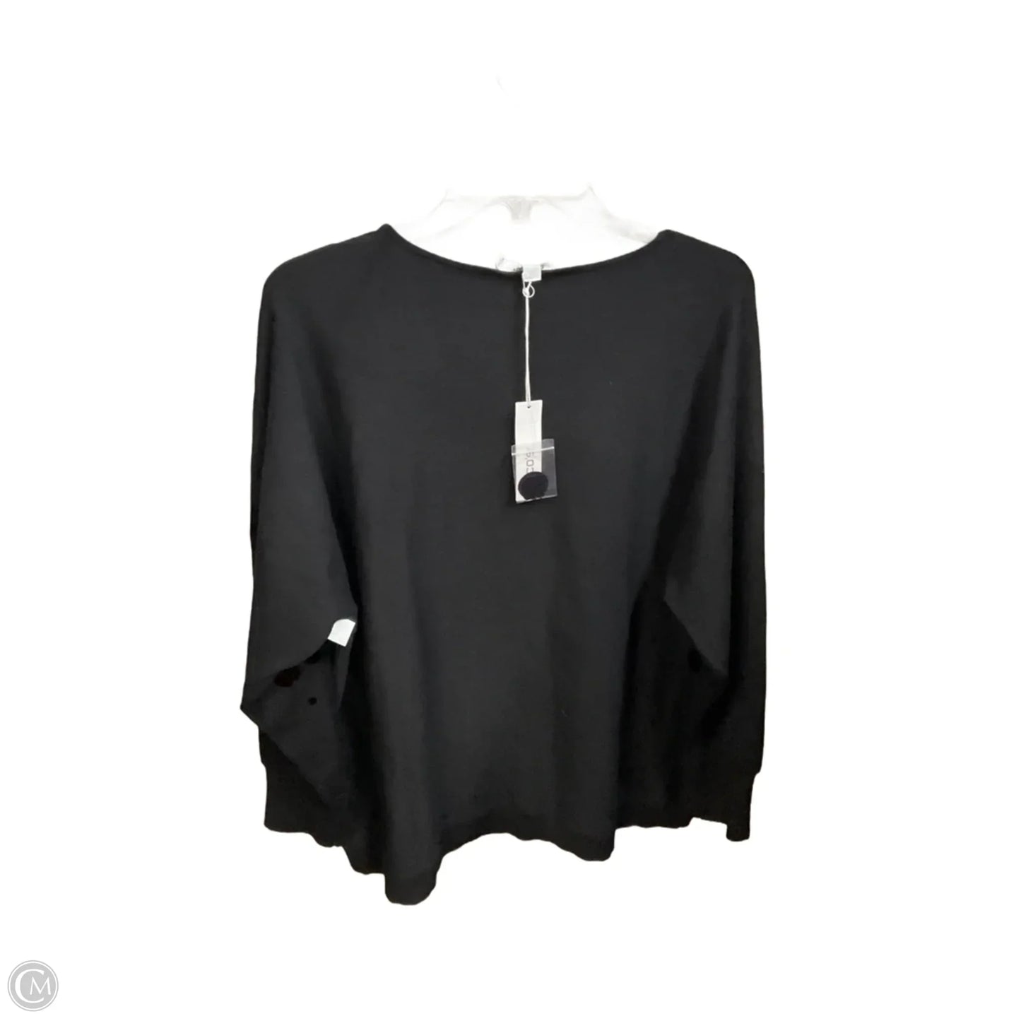 Top Long Sleeve Basic By Chicos In Black, Size: Xl