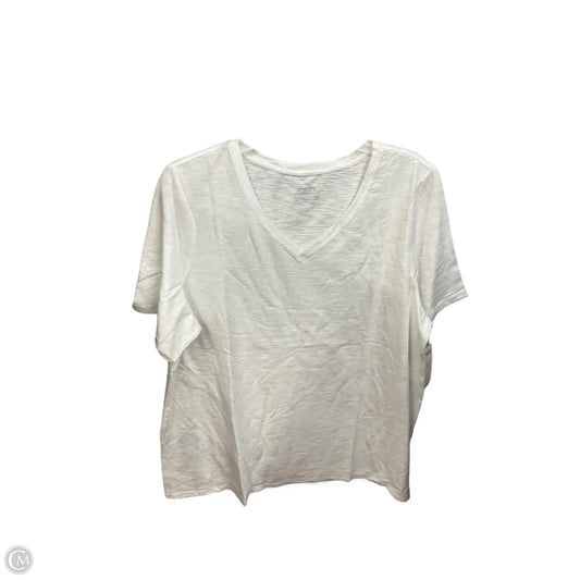 Top Short Sleeve Basic By Chicos In White, Size: Xl