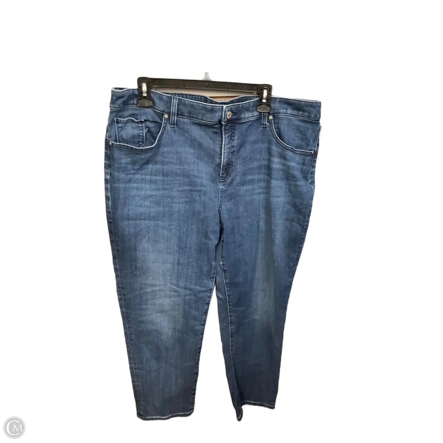 Jeans Straight By Chicos In Blue Denim, Size: 16