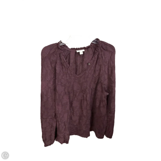 Blouse 3/4 Sleeve By J. Jill In Purple, Size: L
