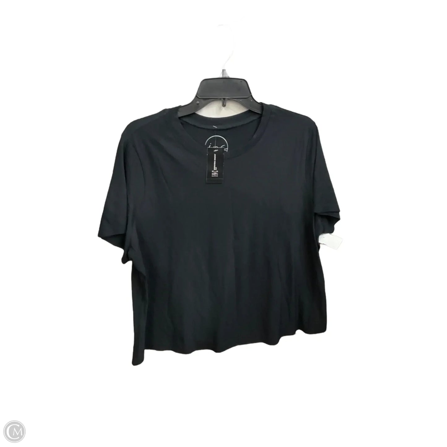 Top Short Sleeve Basic By Inc In Black, Size: 2x