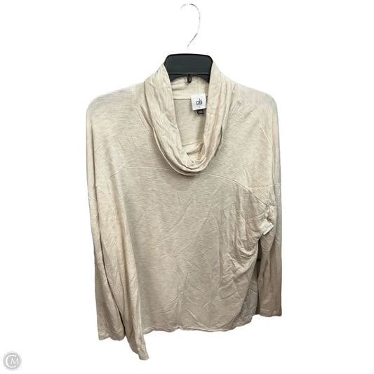 Top Long Sleeve Basic By Cabi In Cream, Size: S