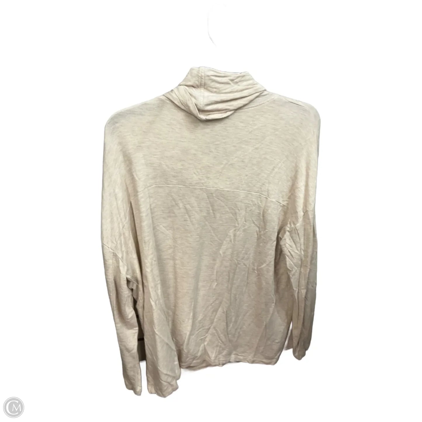Top Long Sleeve Basic By Cabi In Cream, Size: S
