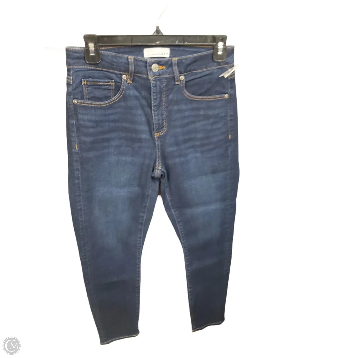 Jeans Skinny By Loft In Blue Denim, Size: 4