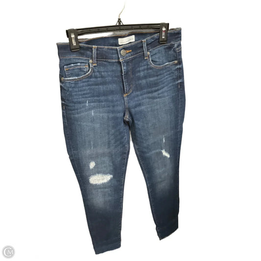 Jeans Skinny By Loft In Blue Denim, Size: 4