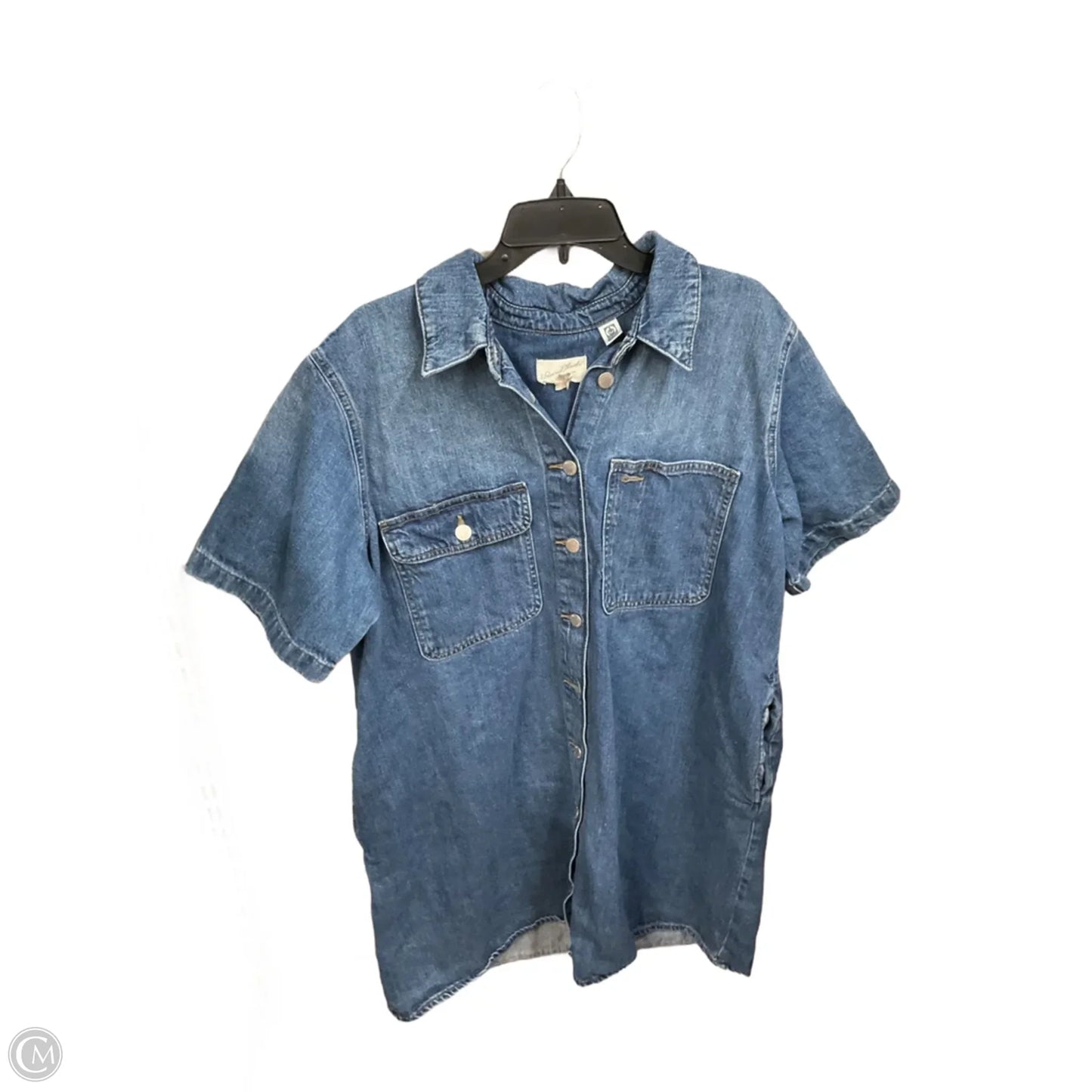 Dress Casual Midi By Universal Thread In Blue Denim, Size: Xl