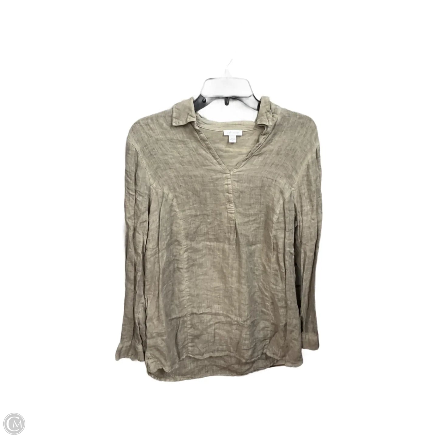 Tunic Long Sleeve By J. Jill In Green & Grey, Size: M