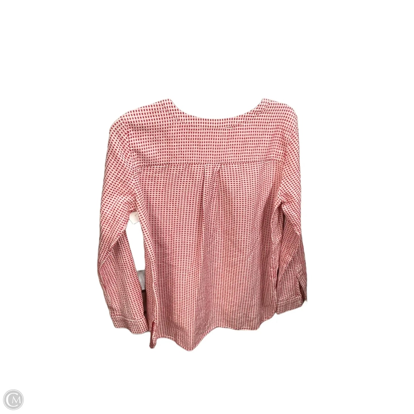 Top Long Sleeve By Loft In Red & White, Size: M