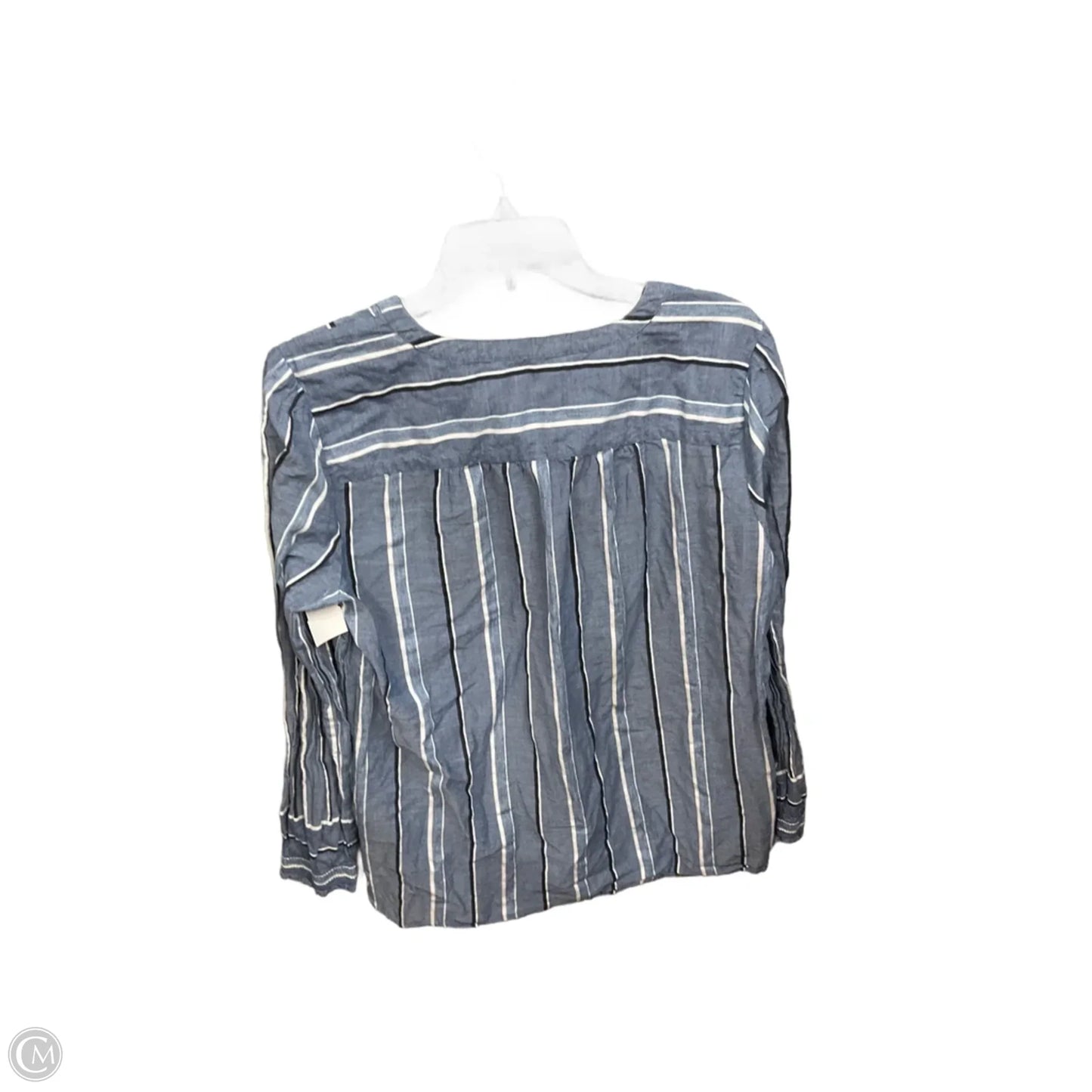 Top Long Sleeve Basic By Loft In Striped Pattern, Size: L