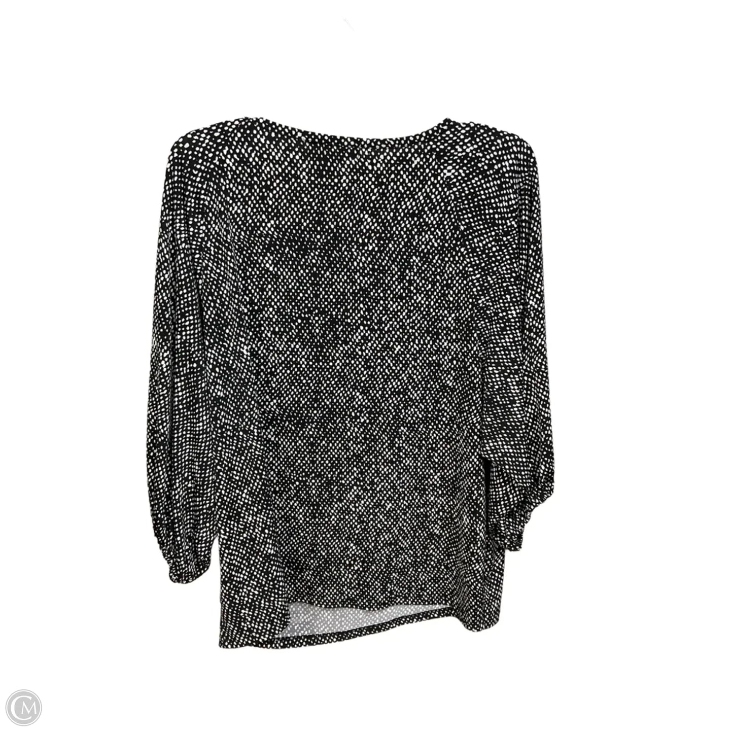 Athletic Top Long Sleeve Collar By Under Armour In Black & Grey, Size: M