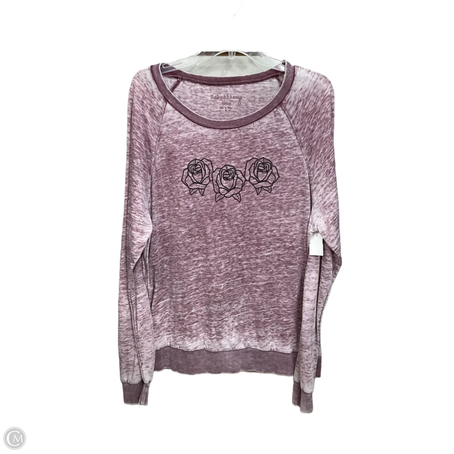 Top Long Sleeve Basic By Clothes Mentor In Purple, Size: L