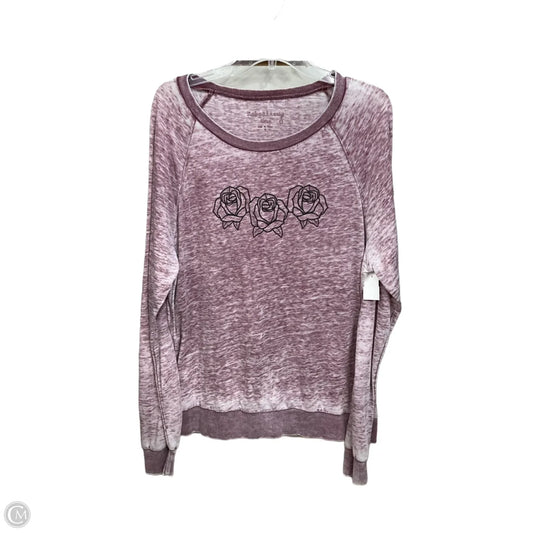 Top Long Sleeve Basic By Clothes Mentor In Purple, Size: L
