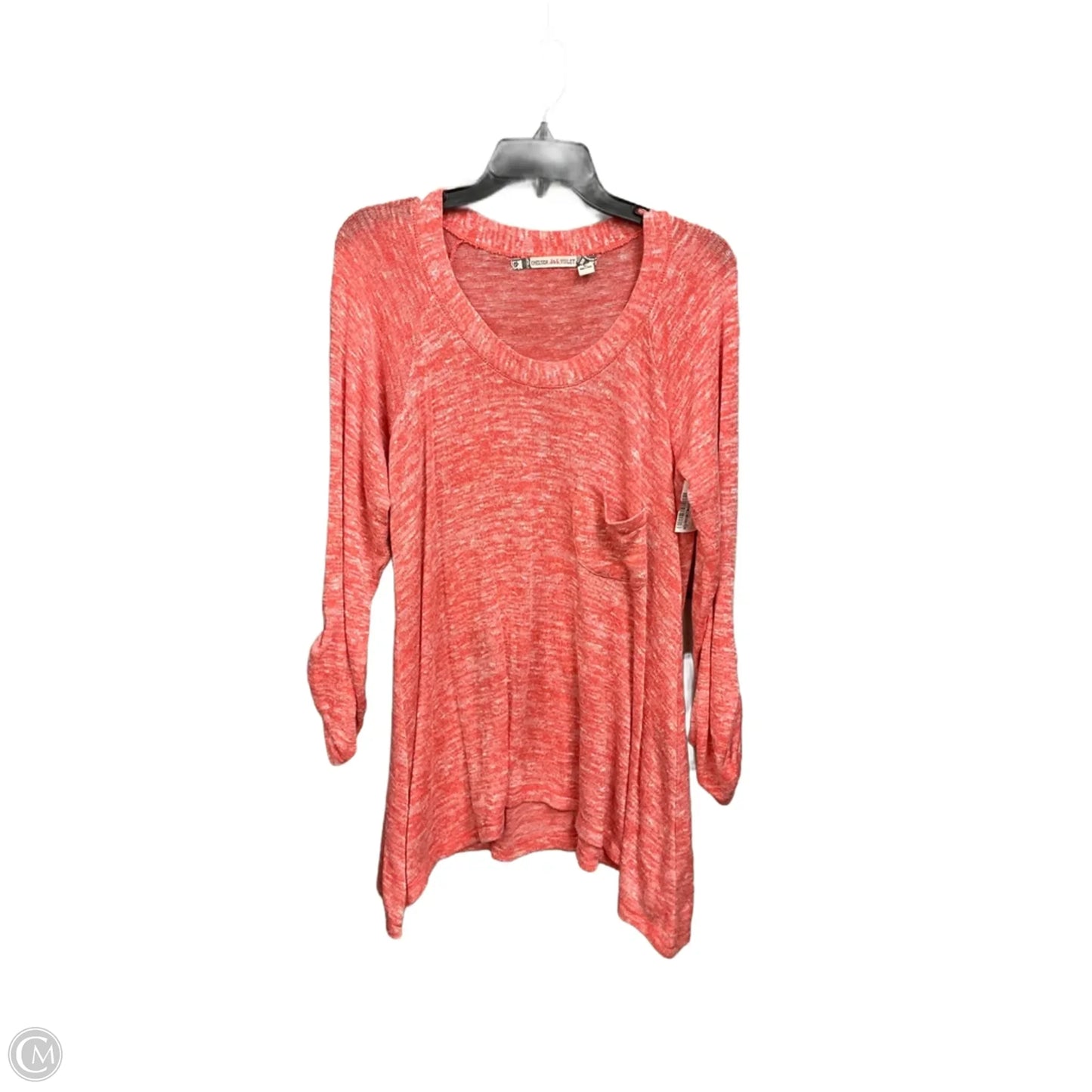Top Long Sleeve Basic By Chelsea And Violet In Coral, Size: L