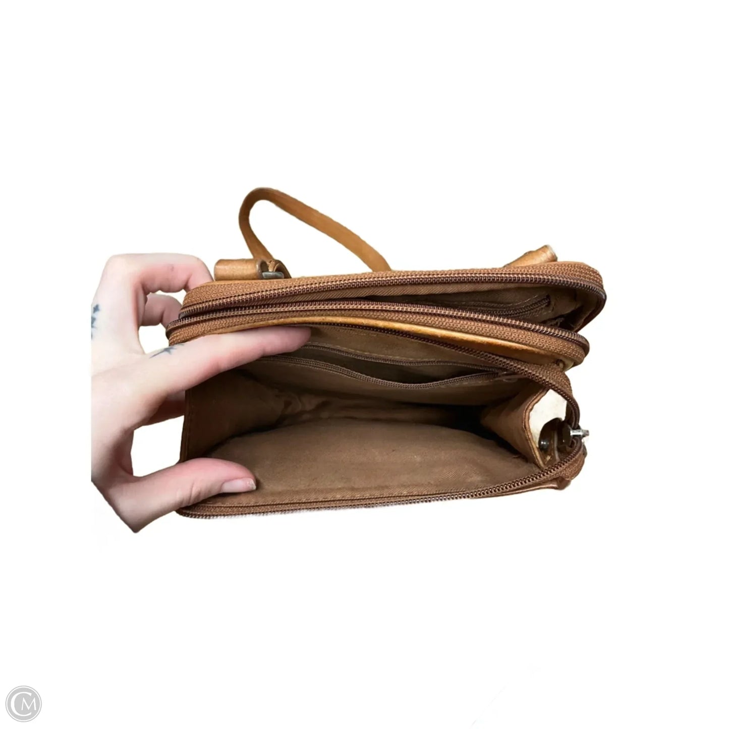 Crossbody Leather By Fossil, Size: Small