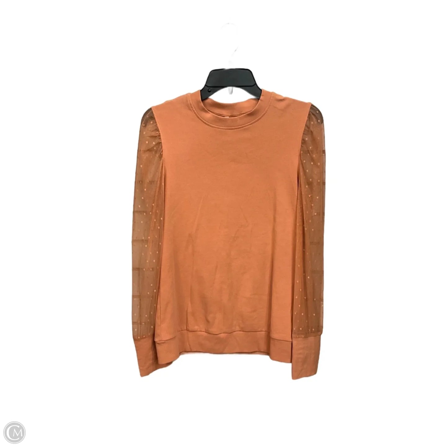 Top Long Sleeve Basic By Clothes Mentor In Orange, Size: S