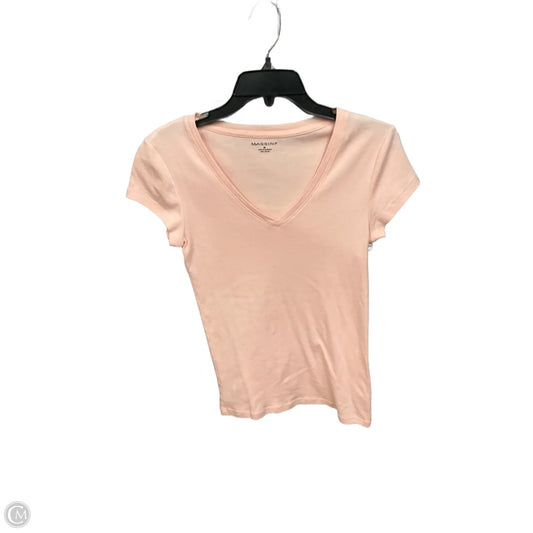 Top Short Sleeve Basic By Massini In Pink, Size: M