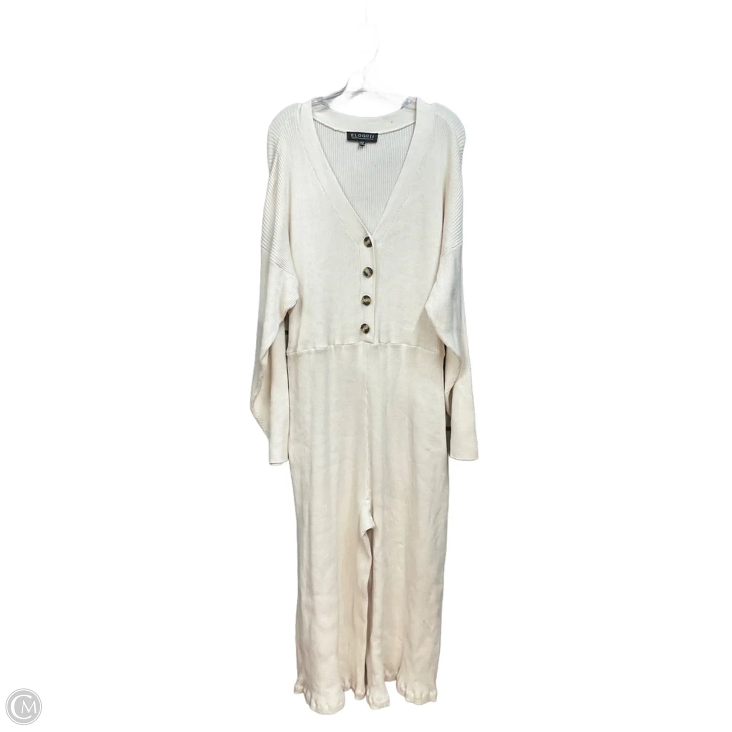 Jumpsuit By Eloquii In Cream, Size: 4x