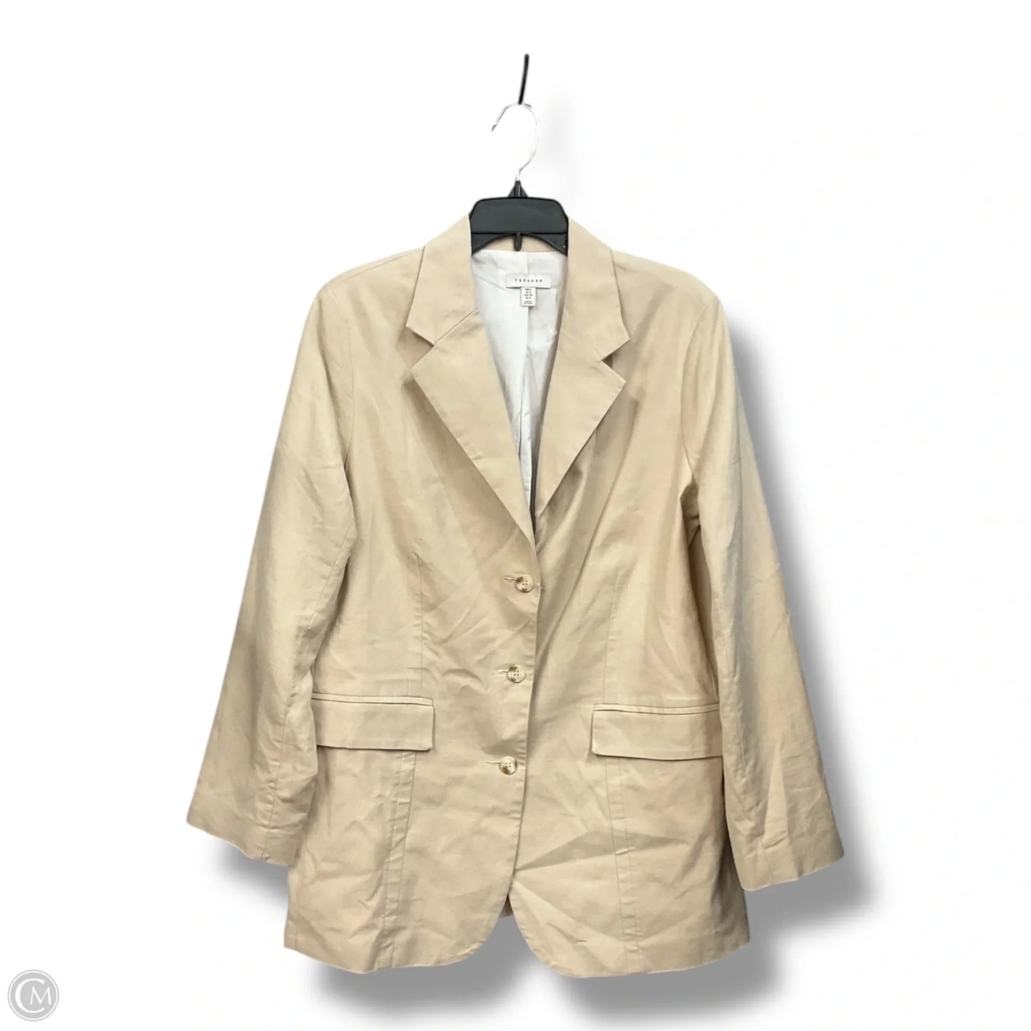 Blazer By Top Shop In Cream, Size: 8