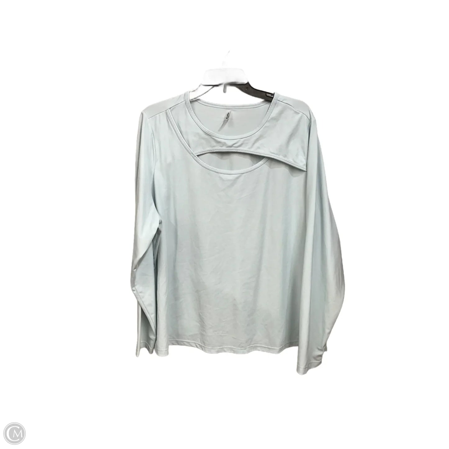 Athletic Top Long Sleeve Crewneck By Mta Sport In Blue, Size: 3x