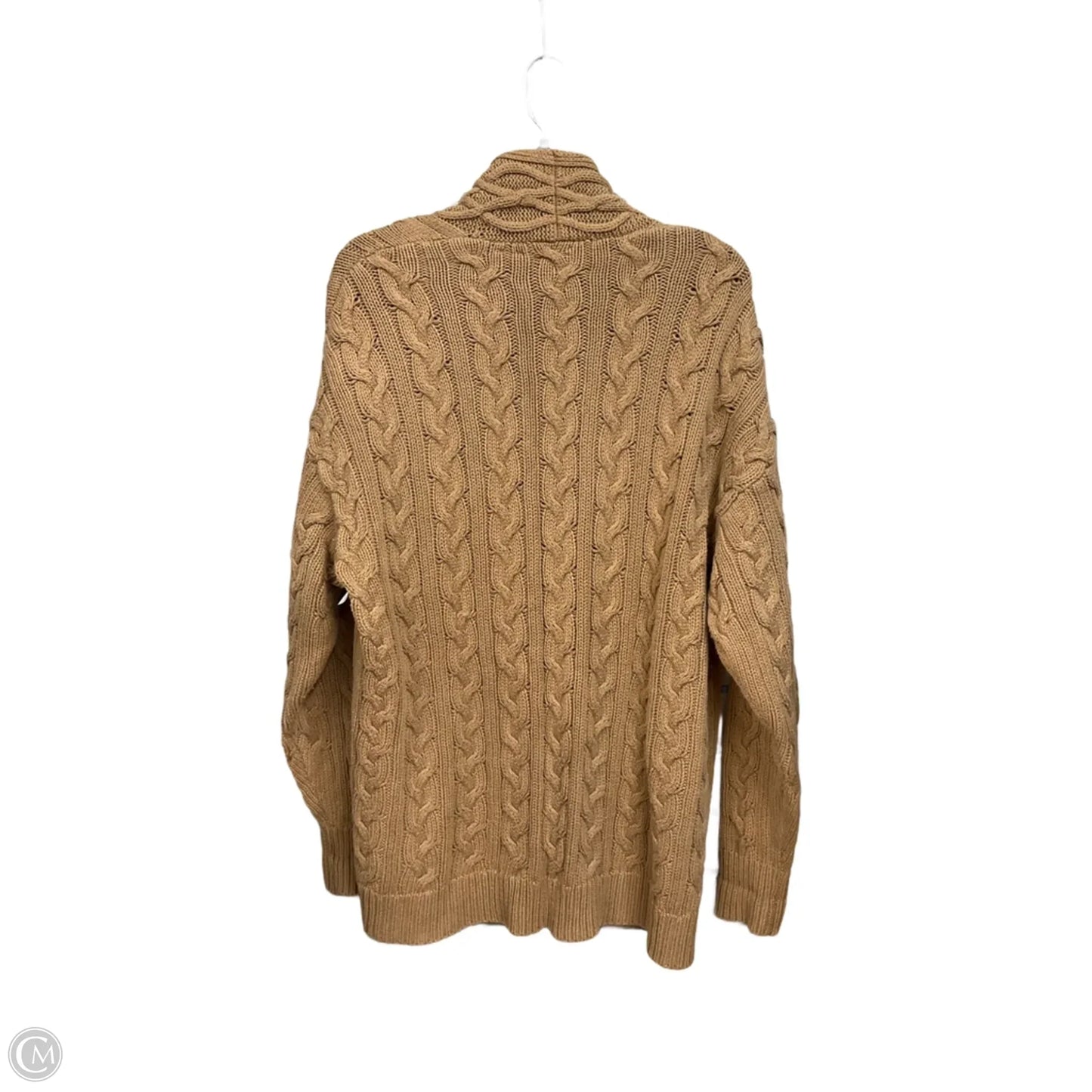 Cardigan By Moda Intl In Tan, Size: Xl