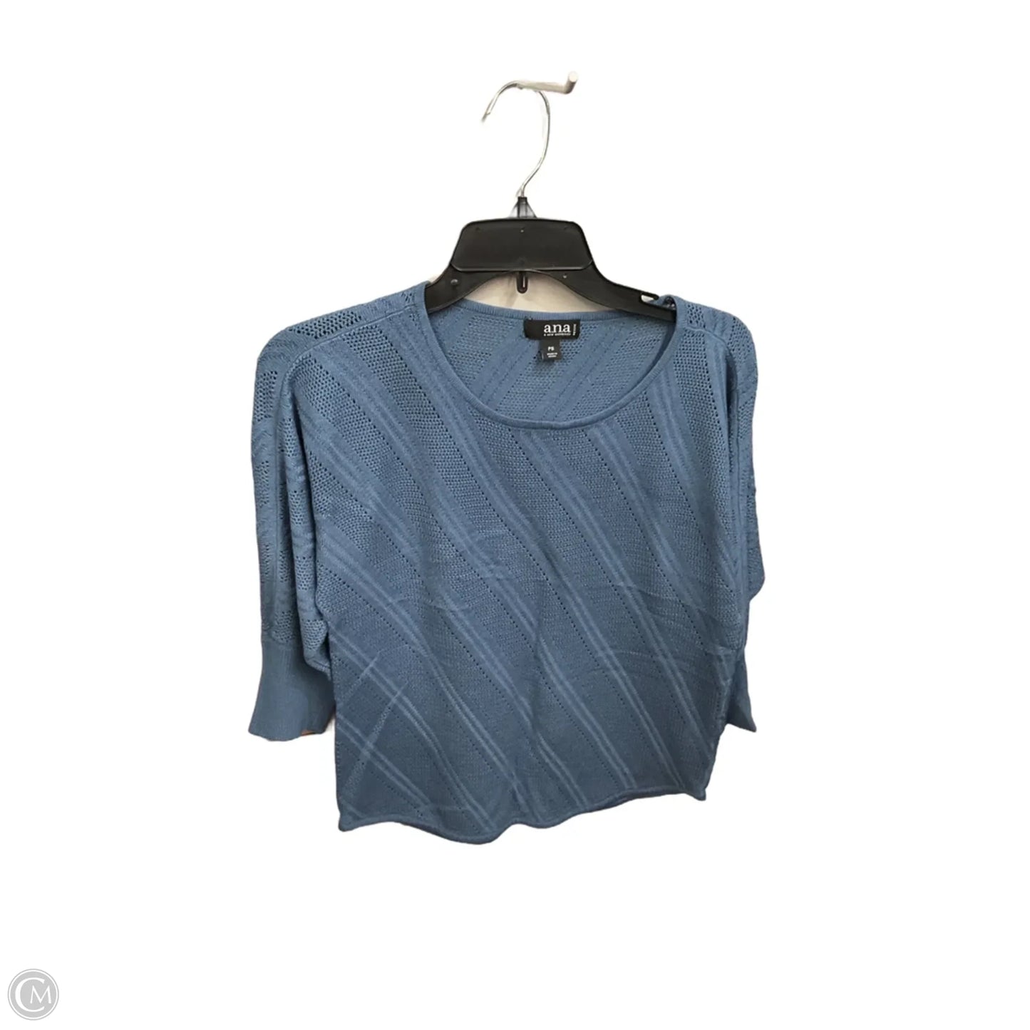 Top 3/4 Sleeve Basic By Ana In Blue, Size: Sp