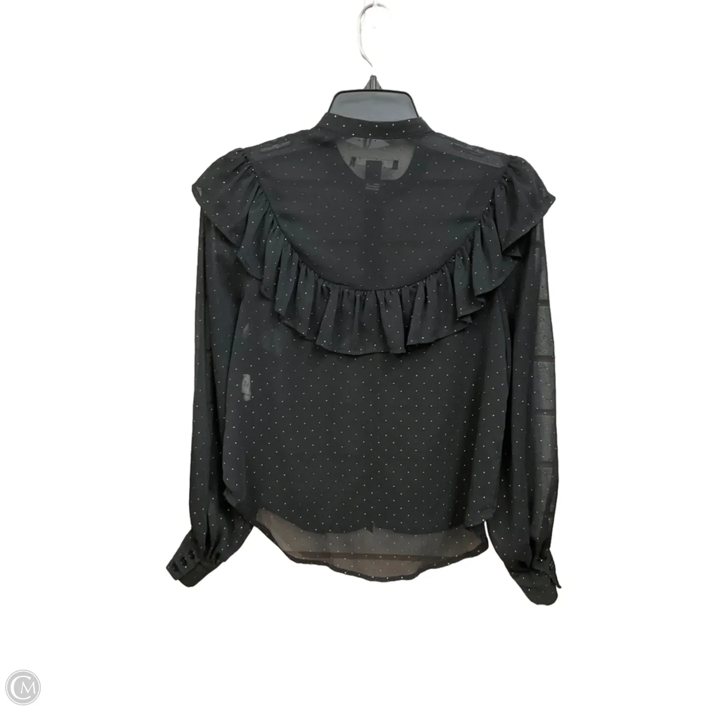 Blouse Long Sleeve By Forever 21 In Black, Size: Sp