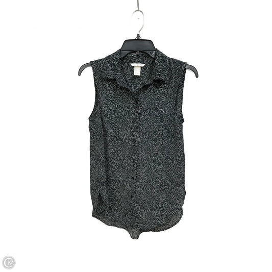Blouse Sleeveless By H&m In Black & White, Size: Xs