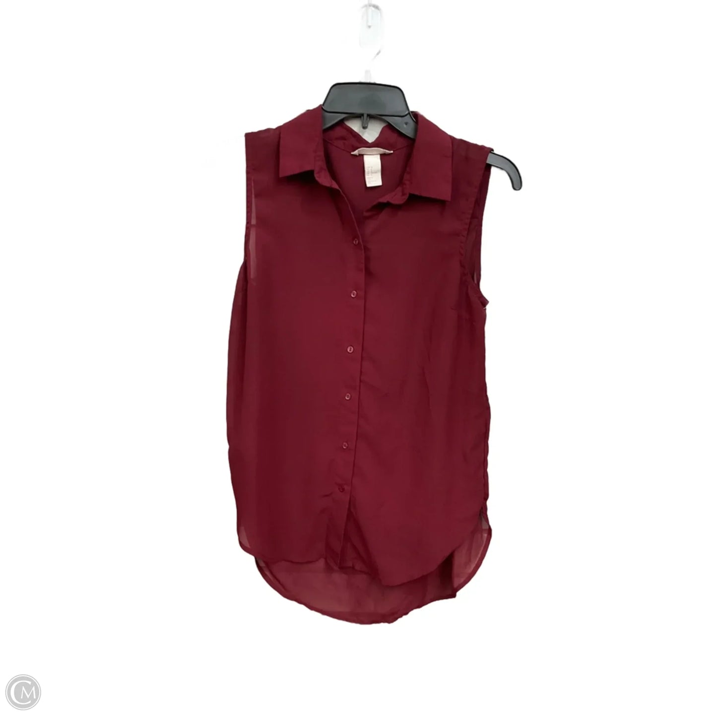 Blouse Sleeveless By H&m In Maroon, Size: Xs