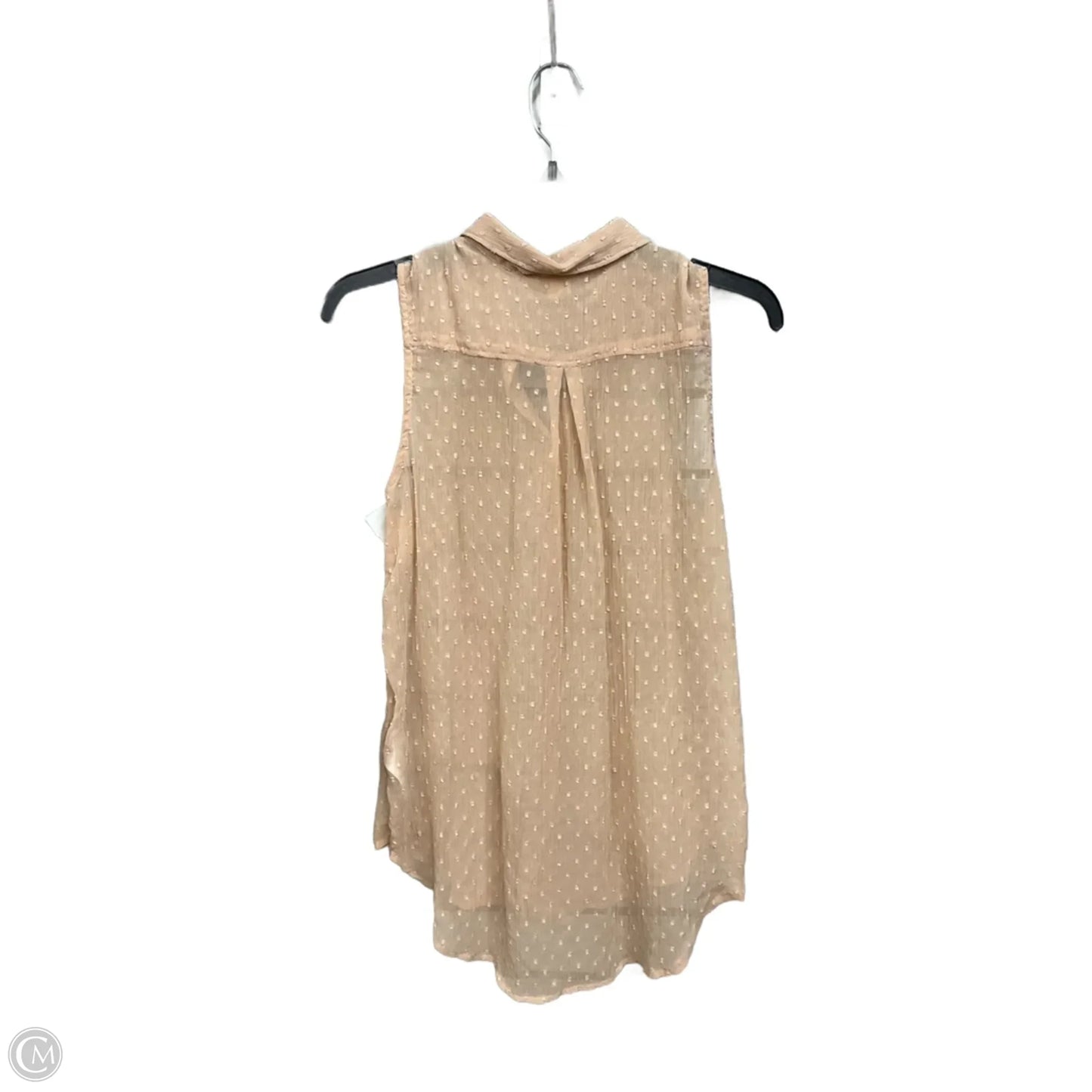 Blouse Sleeveless By H&m In Beige, Size: Xs