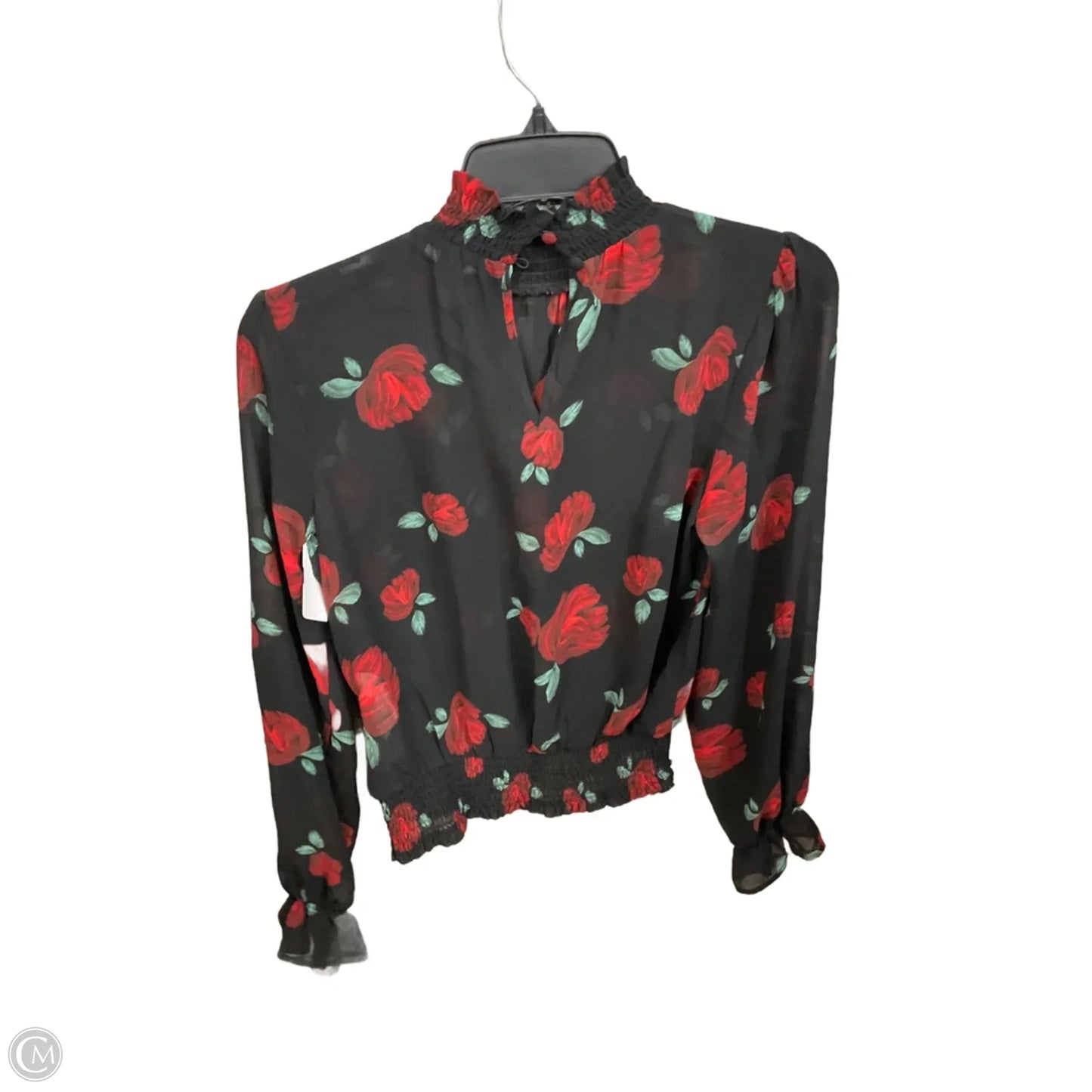 Blouse Long Sleeve By Forever 21 In Floral Print, Size: S