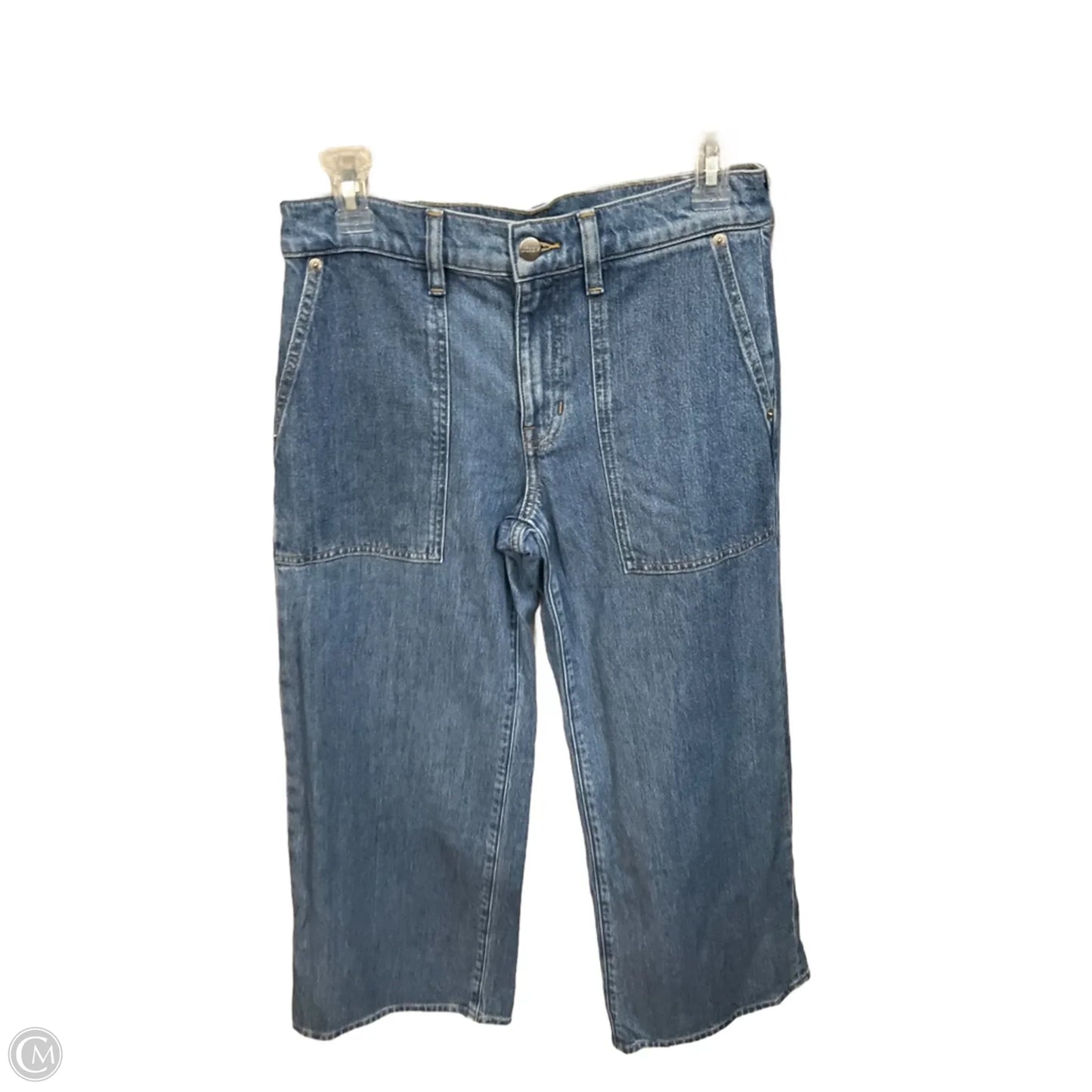 Jeans Wide Leg By J. Crew In Blue Denim, Size: 2p