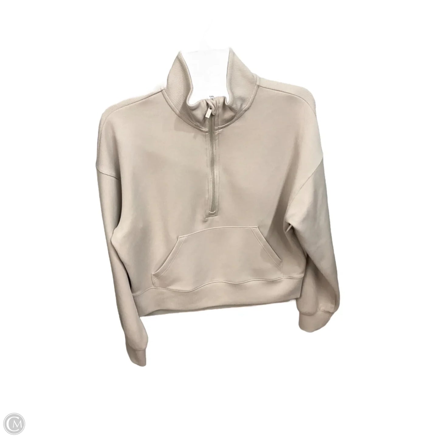 Athletic Top Long Sleeve Crewneck By All In Motion In Beige, Size: S