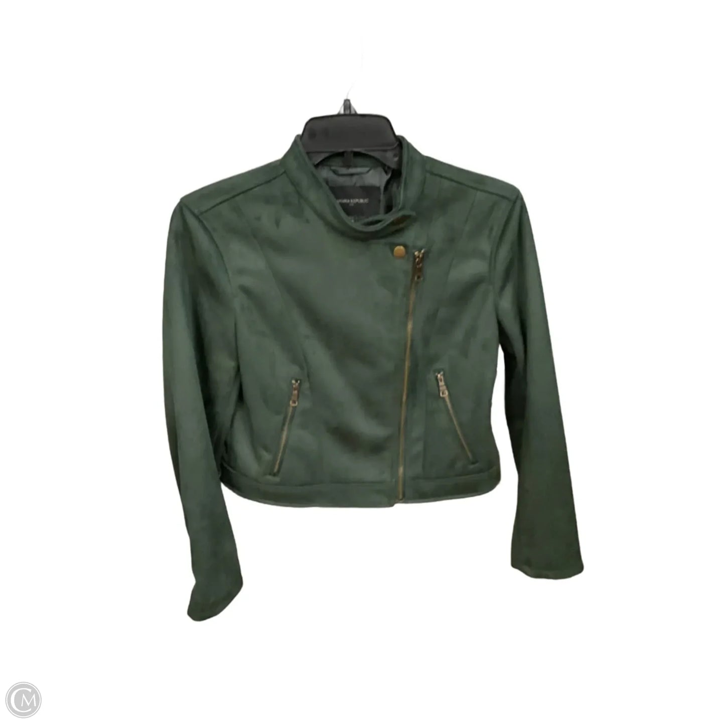 Jacket Moto By Banana Republic In Green, Size: Sp
