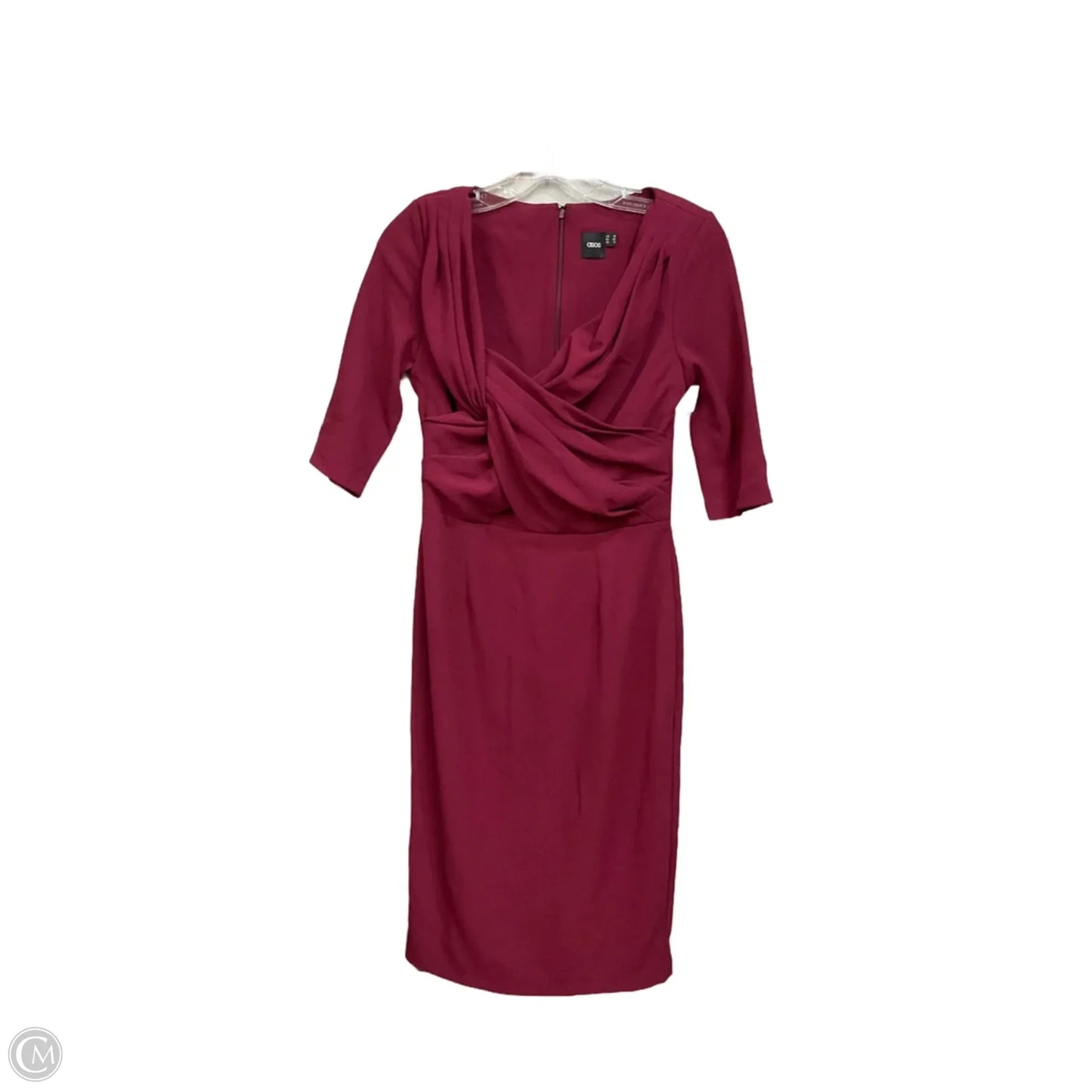 Dress Casual Midi By Asos In Maroon, Size: M