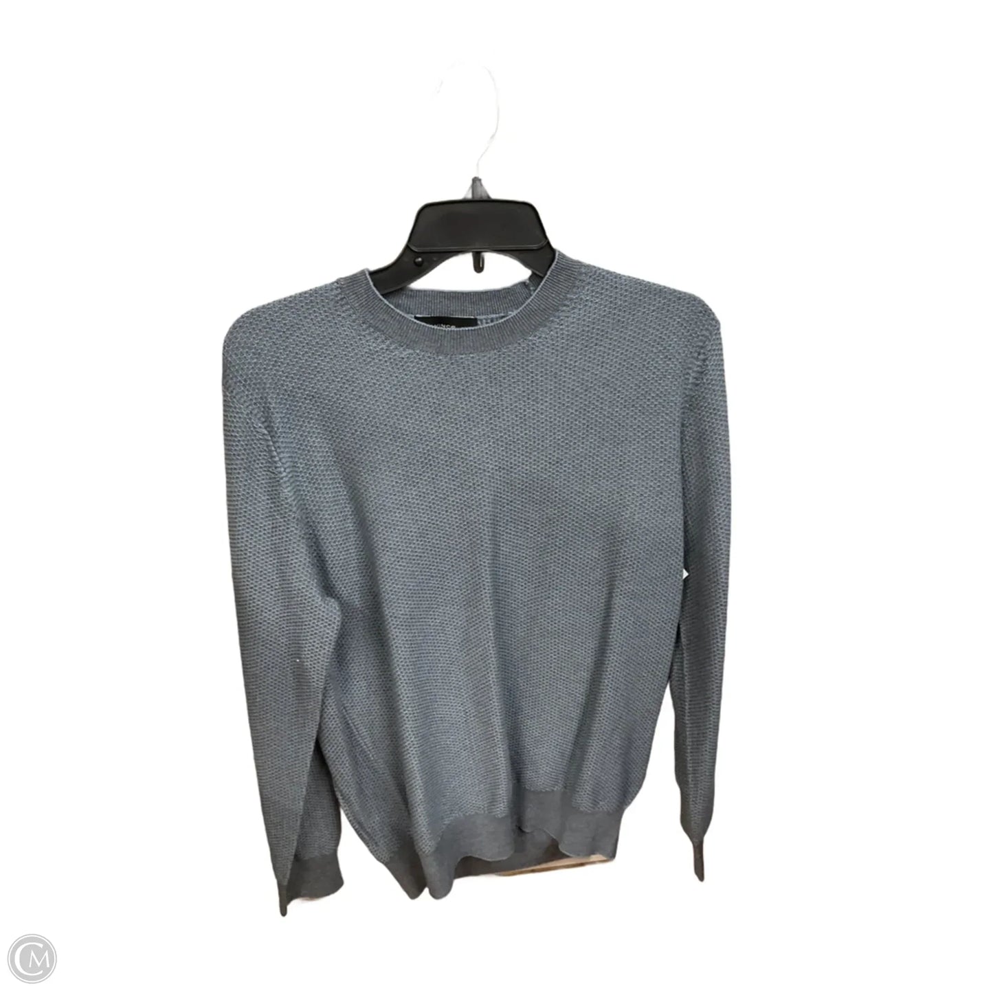 Top Long Sleeve By Vince In Blue & Grey, Size: S