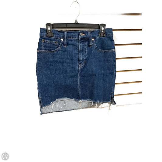 Skirt Mini & Short By Madewell In Blue Denim, Size: 4