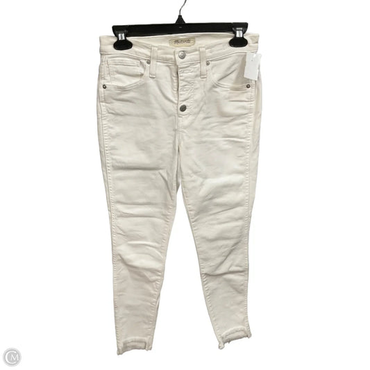 Jeans Cropped By Madewell In White Denim, Size: 4