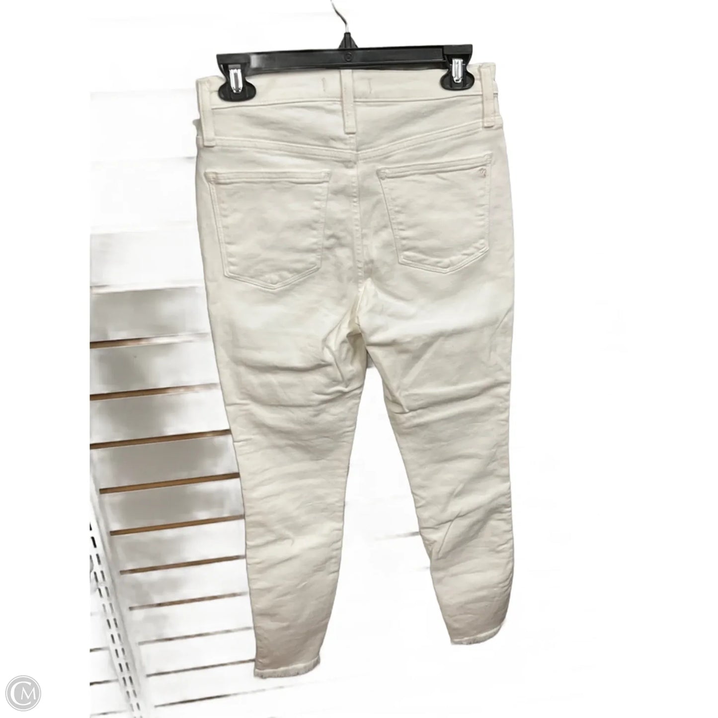 Jeans Cropped By Madewell In White Denim, Size: 4