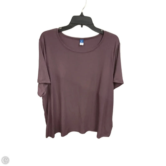 Top Short Sleeve Basic By Old Navy In Purple, Size: Xxl