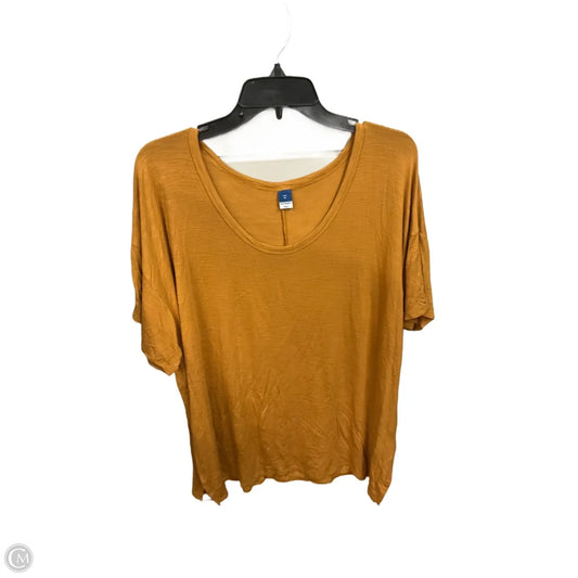 Top Short Sleeve Basic By Old Navy In Tan, Size: Xl