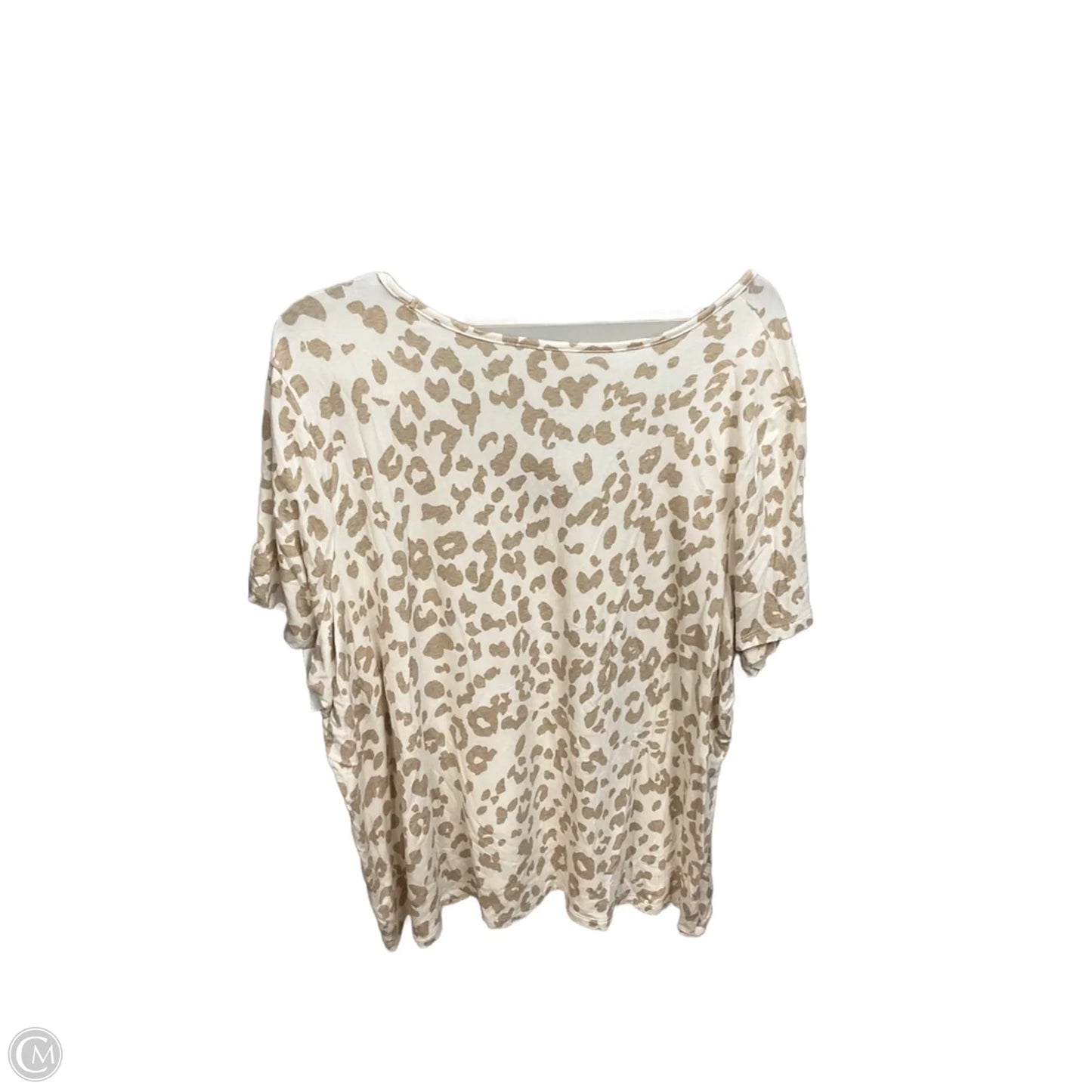 Top Short Sleeve Basic By Old Navy In Animal Print, Size: Xxl