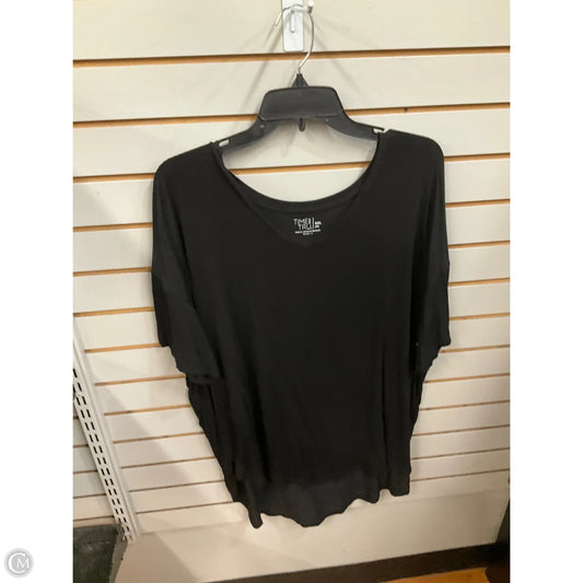 Top Short Sleeve Basic By Time And Tru In Black, Size: Xxl