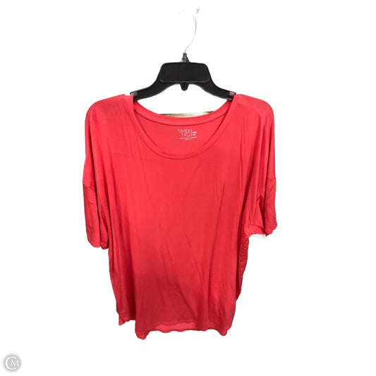 Top Short Sleeve Basic By Time And Tru In Coral, Size: Xxl