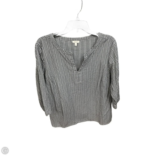 Top Long Sleeve By Talbots In Black & White, Size: 2x