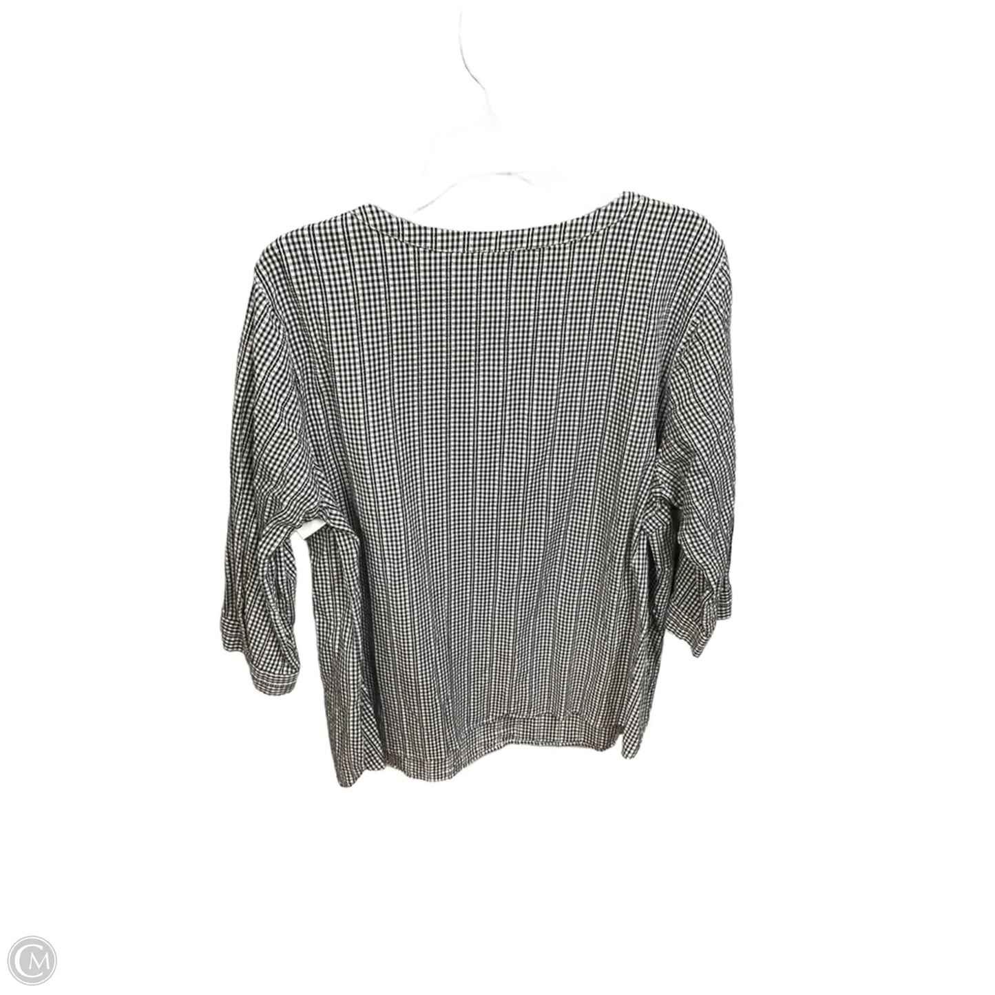 Top Long Sleeve By Talbots In Black & White, Size: 2x